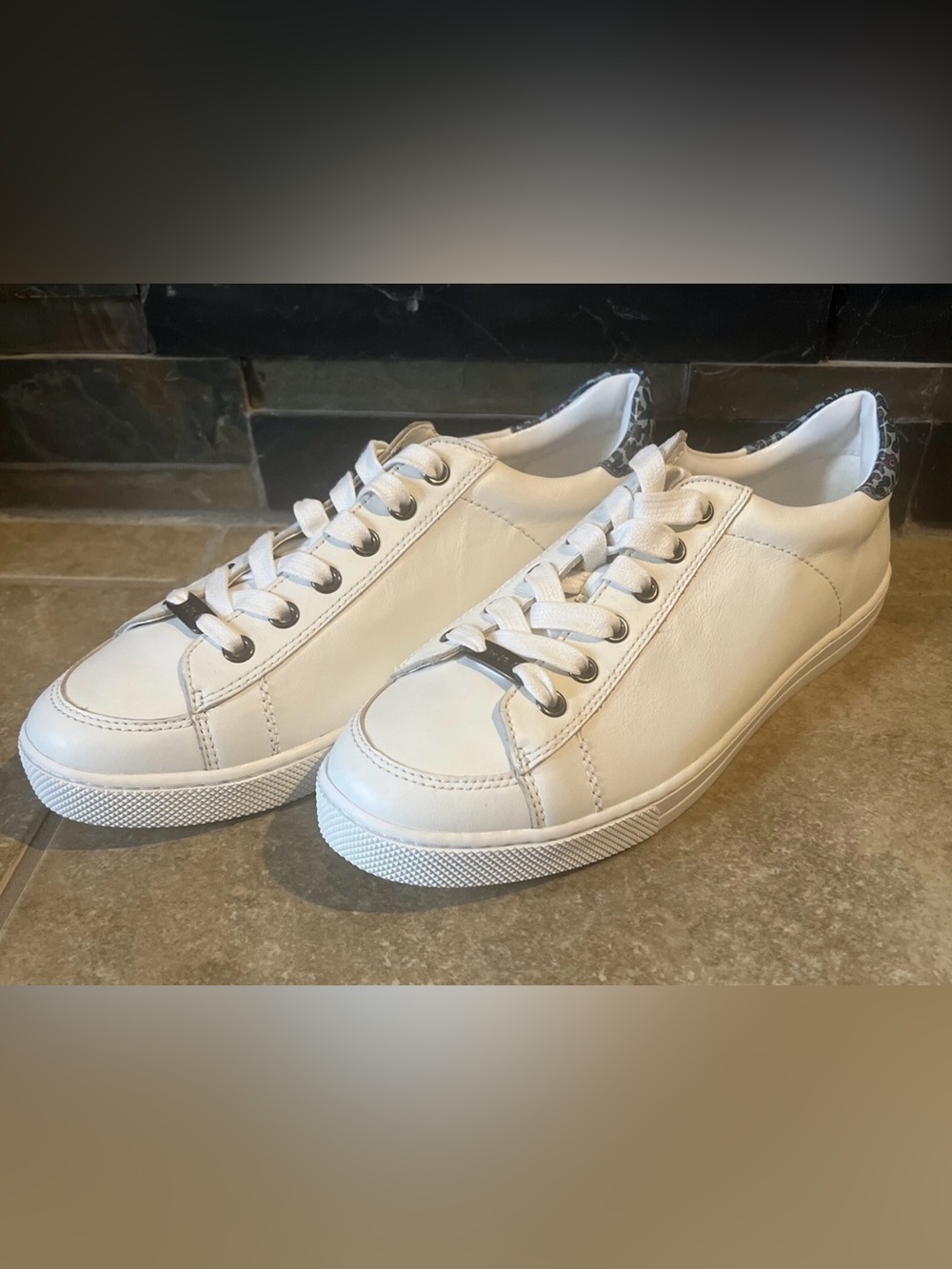 Coach Shoes Womens 9.5 B Porter FG1259 White Mist Leather FAST SHIPPING